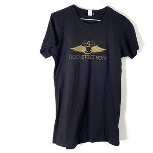 Backstreet Boys Black Gold Crew Neck T-Shirt NWOT